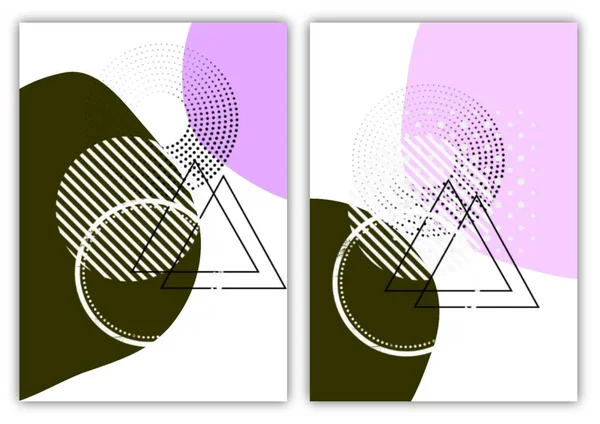 Collectie Van Moderne Eenvoudige Minimalistische Abstracts Met Geometrische Vormen Hoge — Stockfoto