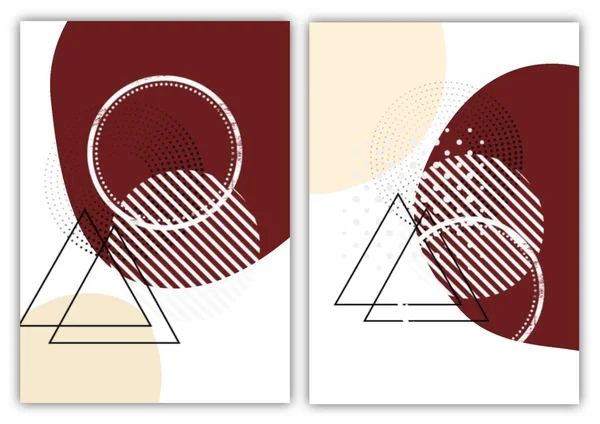 Verzameling Van Moderne Eenvoudige Minimalistische Abstracts Met Geometrische Vormen Trendy — Stockfoto
