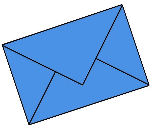 Envelope Padrão Cor Azul Envelope Branco Mockup Foto Alta Qualidade — Fotografia de Stock