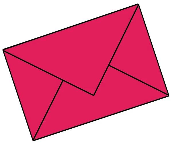 Envelope Padrão Cor Vermelha Envelope Branco Mockup Foto Alta Qualidade — Fotografia de Stock