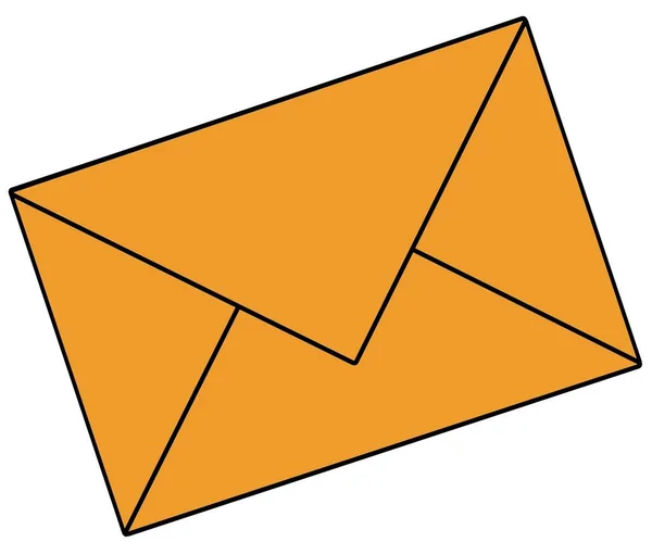标准的橙色信封 空白信封模型 高质量的照片 — 图库照片