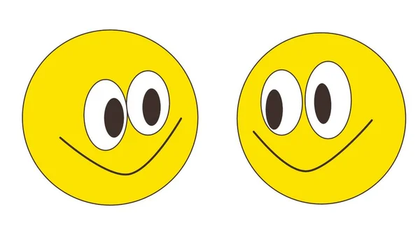 Δύο Θετικά Ερωτικά Emoticons Απομονωμένα Λευκό Φόντο Υψηλής Ποιότητας Φωτογραφία — Φωτογραφία Αρχείου