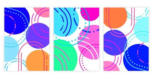 Modernes Abstraktes Cover Set Minimales Cover Design Mit Geometrischen Formen — Stockfoto