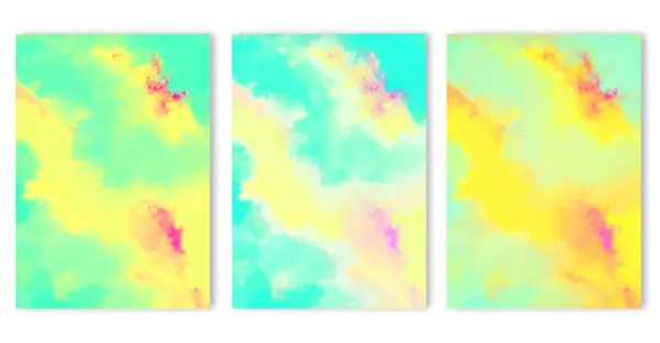 Nowoczesne Abstrakcyjne Okładki Gradientem Kolorów Minimalistyczne Okładki Zakrzywionymi Liniami Wzór — Zdjęcie stockowe