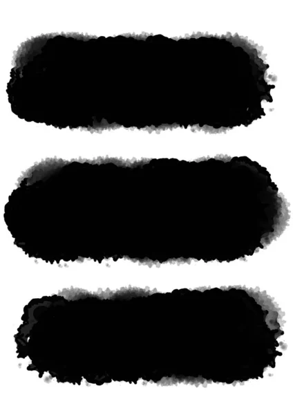 Set Brush Strokes White Background Collection Brush Strokes High Quality — Stock Photo, Image