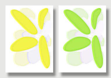 Basit soyut çizimler. Modern soyut kapaklar seti, kartpostallar için minimal tasarım. Yüksek kalite fotoğraf