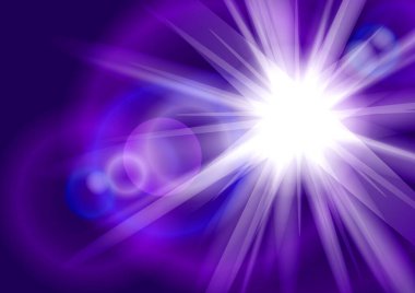 Parlak ışık efekti. Işıklar mor ışıkla parlıyor. Posterler, reklam afişleri, broşürler, broşürler, kapaklar, web siteleri için modern tasarım şablonu. Yüksek kalite fotoğraf