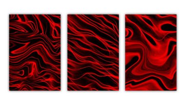 Kapak tasarımı Kırmızı ve siyah dalgalı çizgilerin soyut deseni. İş geçmişi, broşür, broşür, broşür, broşür koleksiyonu. Yüksek kalite fotoğraf