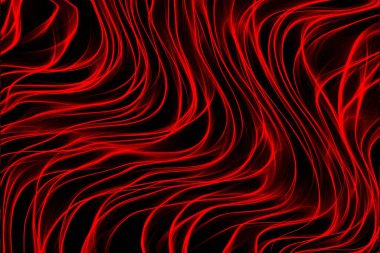 Kırmızı dalgalı desen, doğrusal süs. Birinci sınıf siyah ve kırmızı tasarım. Yüksek kalite fotoğraf
