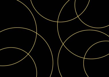 Yuvarlak sarı çizgileri olan siyah bir arkaplan. Yüksek kalite fotoğraf