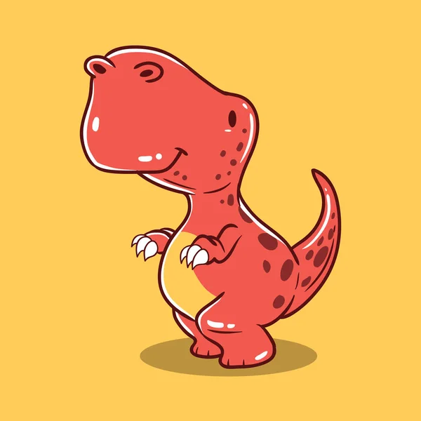 Carino Dinosauro Fumetto Vettore Illustrazione Grafica Design — Vettoriale Stock