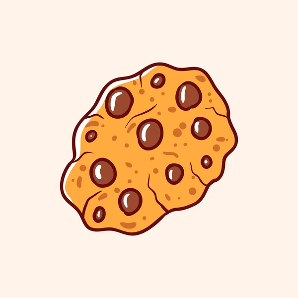 Cookies Ζωγραφισμένα Στο Χέρι Επιδόρπιο Εικονογράφηση Φορέα Τροφίμων — Διανυσματικό Αρχείο