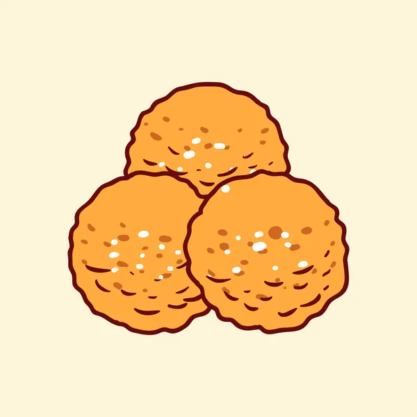 Scacchi Disegnati Mano Palla Illustrazione Vettoriale Fast Food — Vettoriale Stock