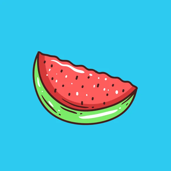 Sommer Handgezeichnetes Element Sommer Wassermelonen Vektor Illustration — Stockvektor