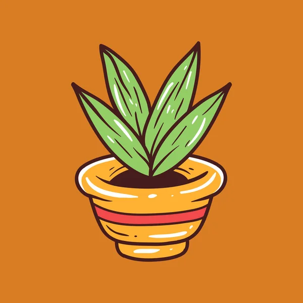 Topfpflanze Symbol Vektor Illustration — Stockvektor