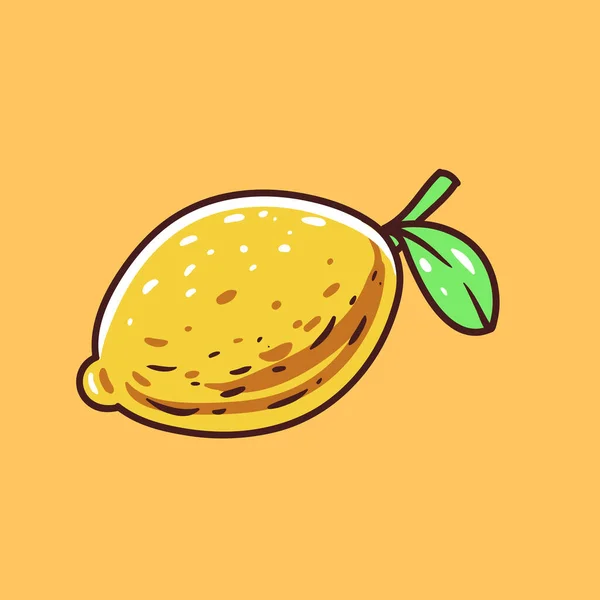 Handgezeichnete Vektorillustration Für Zitronenfrüchte — Stockvektor