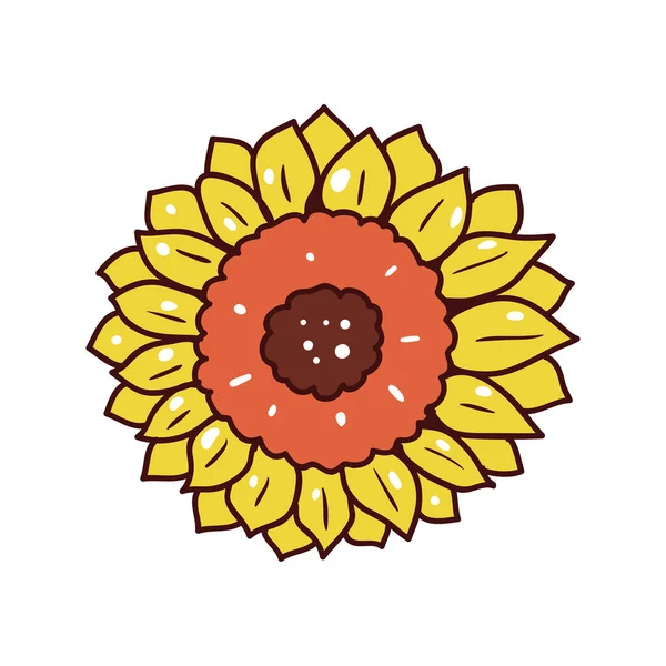 Lente Bloemen Met Hand Getekend Vector Illustratie Van Bloemen Ornament — Stockvector