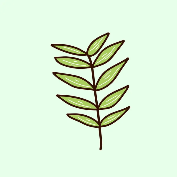 Leaf Art Draw Spring Flower Vector Illustration — 스톡 벡터
