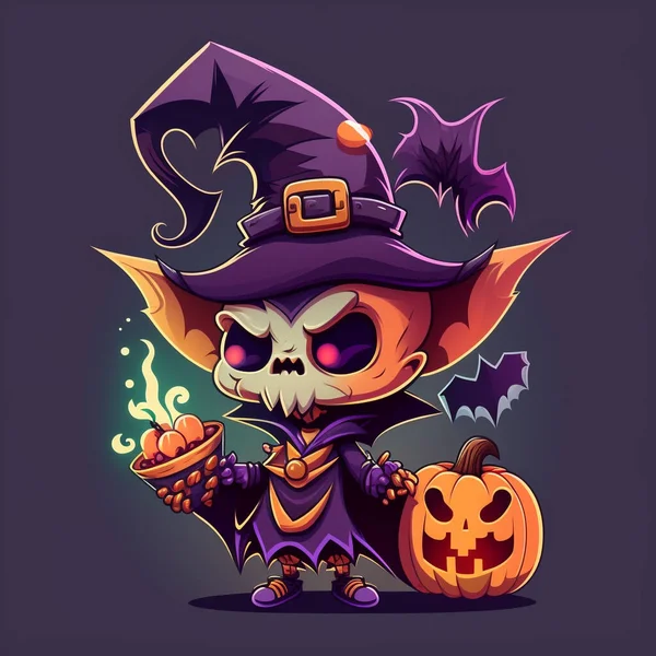 Boszorkány Halloween Kalap Fekete Háttér — Stock Fotó