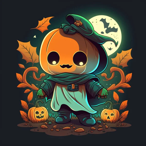Halloween Hintergrund Mit Einem Totenkopf Aus Kürbissen Und Kürbis — Stockfoto