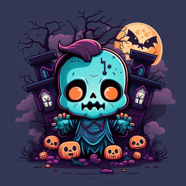Halloween Tök Egy Boszorkány Kalap Seprű — Stock Fotó