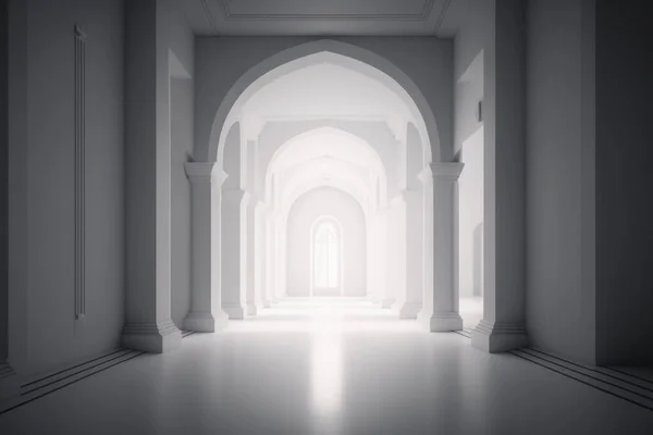 stock image 3d rendering of a white room with a window