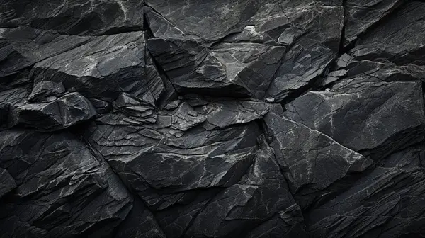 Black rock background with dark gray stone texture