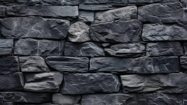 Black rock background with dark gray stone texture