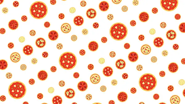 Pizza seamless pattern background