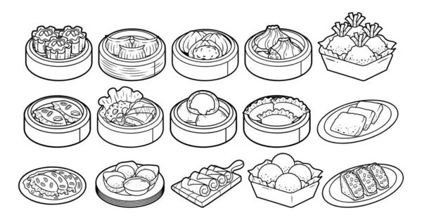 Иллюстрация Векторного Наброска Минимальными Элементами Питания — стоковый вектор