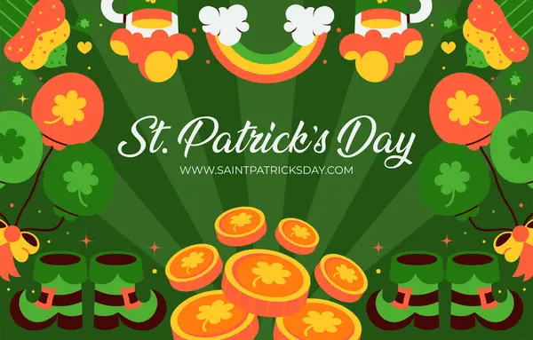 stock vector St. Patrick's Day background vector with stripes