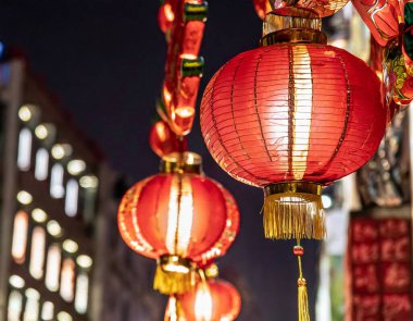 Yeni yıl festivalinde Çin fenerleri