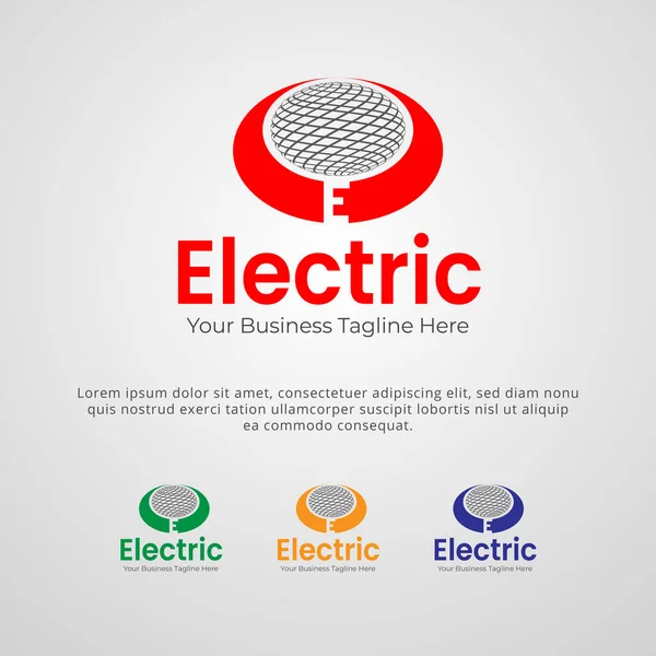 Logo Elettrico Utilizza Abilmente Spazio Negativo Con Una Lettera Astratta — Vettoriale Stock