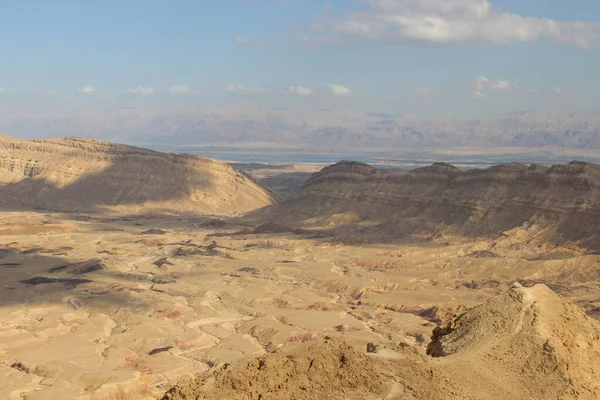 Small Makhtesh Hamakhtesh Hakatan South Dead Sea Negev Desert Israel — Stock Photo, Image