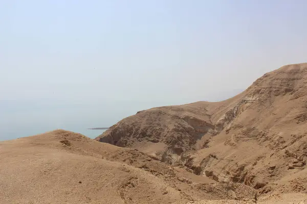 Overview on the Dead Sea from the Judean Desert, Israel