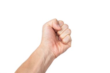 Beyaz arka planda bir adamın eklemleri izole edilmiş. Bazı düzenlemelerden sonra.