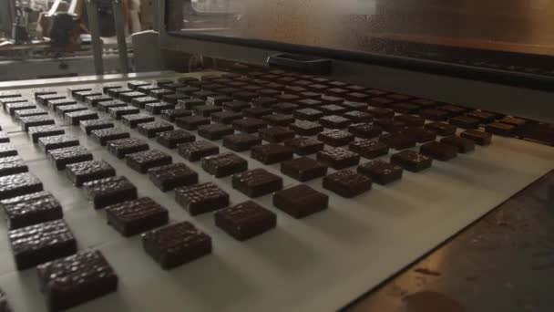 Vafle Pokryté Čokoládou Zavřít — Stock video