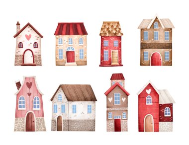 Küçük evin suluboya çizimleri 