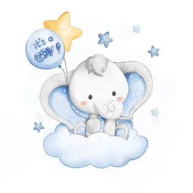 Suluboya Çizim Bebek Şiş Kartı