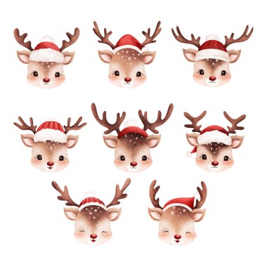 Sevimli Noel hayvanlar ayarla