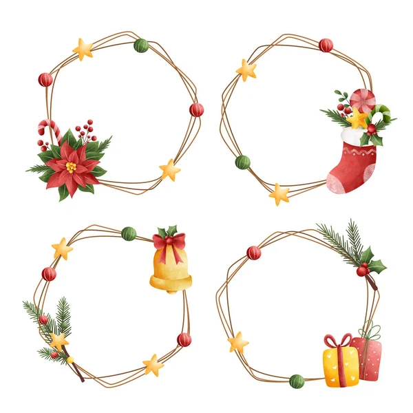 Christmas Wreath Christmas — Stock Vector