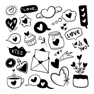 Aşkın ve kalbin suluboya çizimi