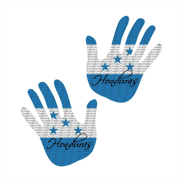 Ilustração Vetorial Desenhada Mão Com Padrão Bandeira Honduras Ótimo Para —  Vetores de Stock