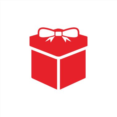 hediye kutusu simgesi çizimi logo tasarımı, noel etkinliği ve yeni yıl kutlaması için uygun