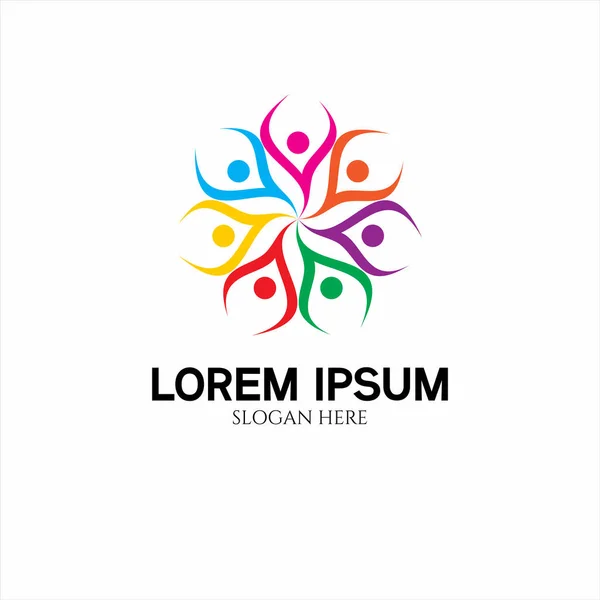 Takım çalışması logosu konsept vektör çizelgesi şirkette takım çalışması logosu için uygundur, okul çevresi