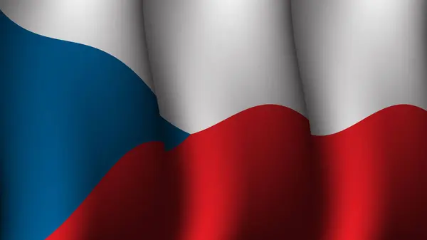 Czechy Machając Flagą Tło Projekt Koncepcja Wektor Ilustracja Nadaje Się — Wektor stockowy