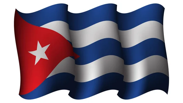 Cuba Κυματίζει Σημαία Σχεδιασμού Διάνυσμα Εικονογράφηση Κατάλληλη Για Γιορτή Ημέρα — Διανυσματικό Αρχείο