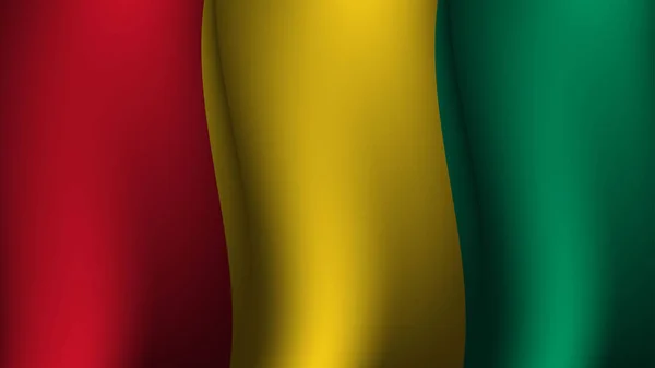 Guinea Ondeando Bandera Fondo Diseño Vector Ilustración Adecuado Para Diseño — Vector de stock