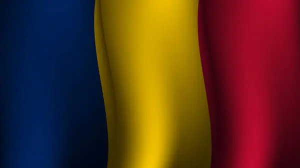Chad挥动国旗背景设计矢量图解适用于Chad节日 节日和国家独立日的海报设计 — 图库矢量图片