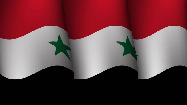 Syria Machając Flagą Tło Projekt Wektor Ilustracja Nadaje Się Projektu — Wektor stockowy